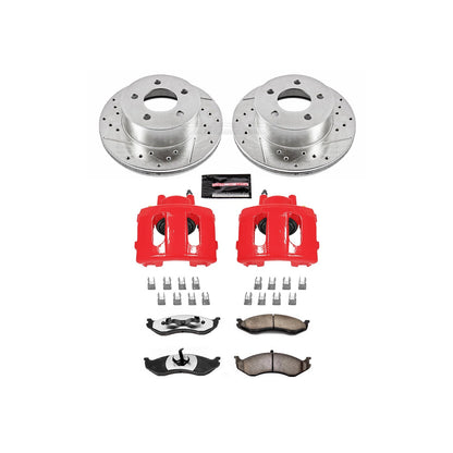 PowerStop Front Z36 Truck & Tow Brake Kit w/ Calipers | Jeep Cherokee 1990–1999 (KC2119-36)