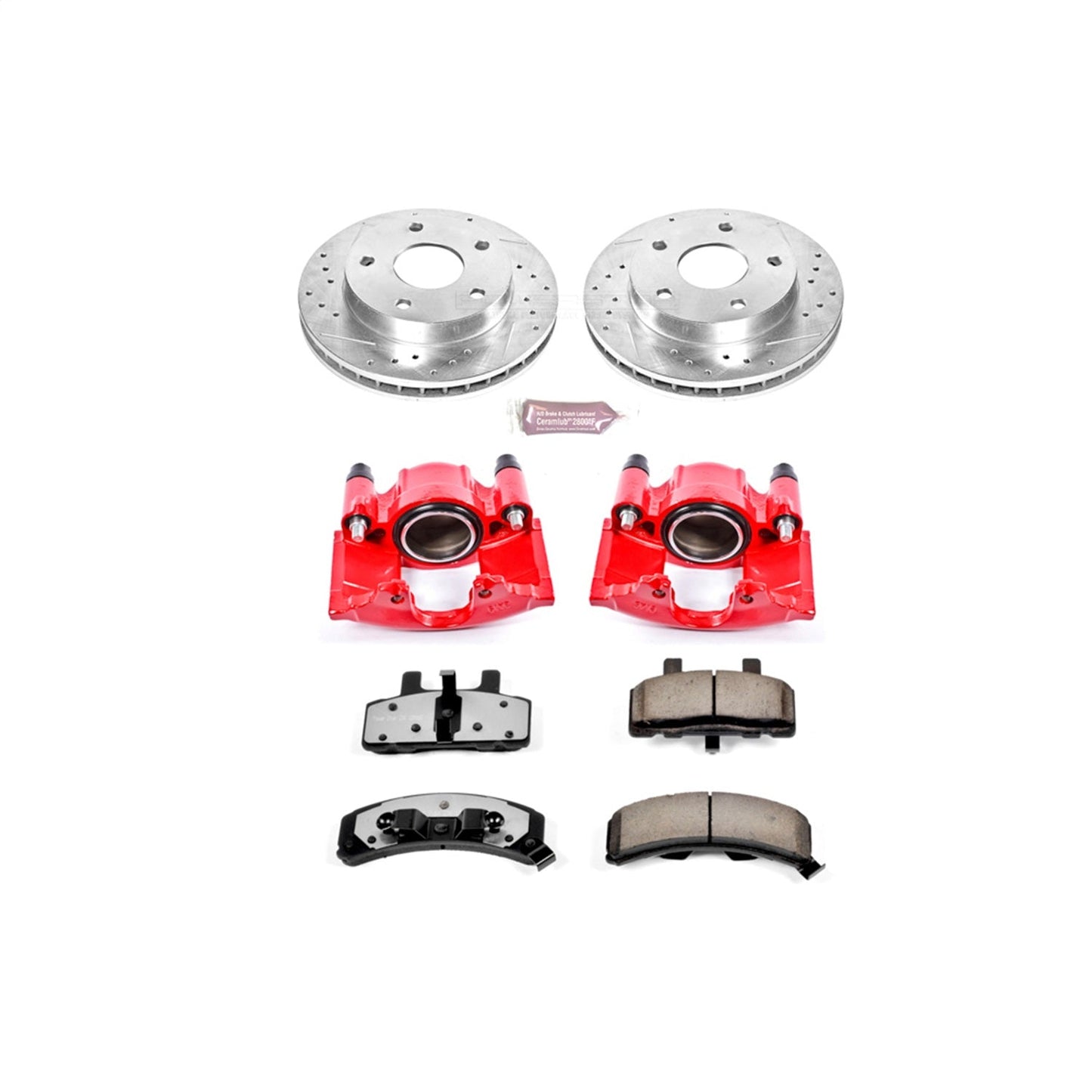 PowerStop Front Z36 Truck & Tow Brake Kit w/ Calipers | Dodge Ram 1500 (1994–1999) (KC2126-36)