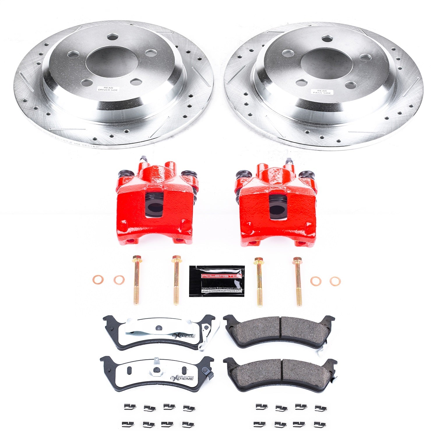 PowerStop Rear Z36 Truck & Tow Brake Kit w/ Calipers | Jeep Grand Cherokee (1995–1998) (KC2131-36)