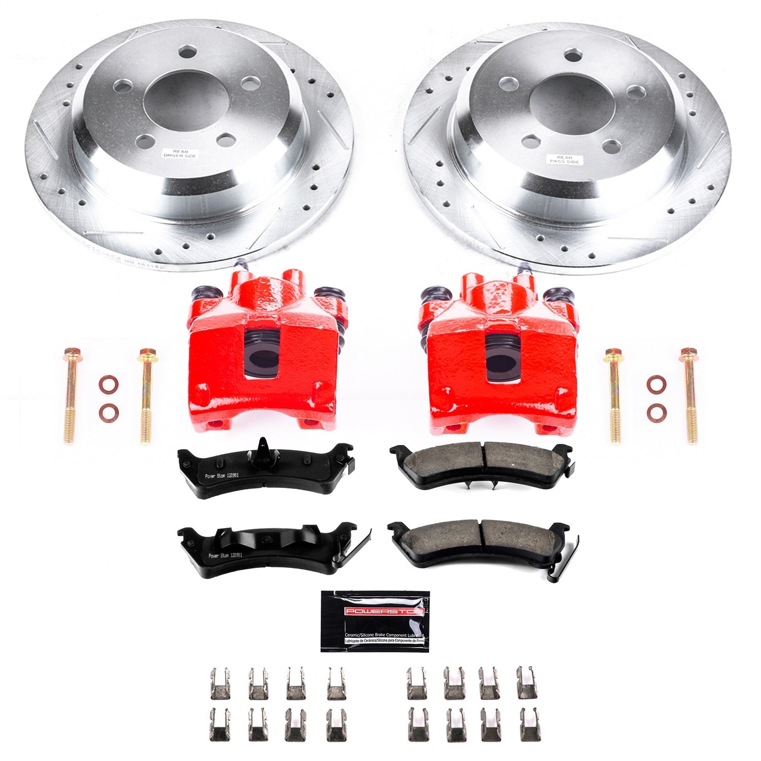 PowerStop Rear Z23 Evolution Sport Brake Kit w/ Calipers | Jeep Grand Cherokee (1995–1998) (KC2131)