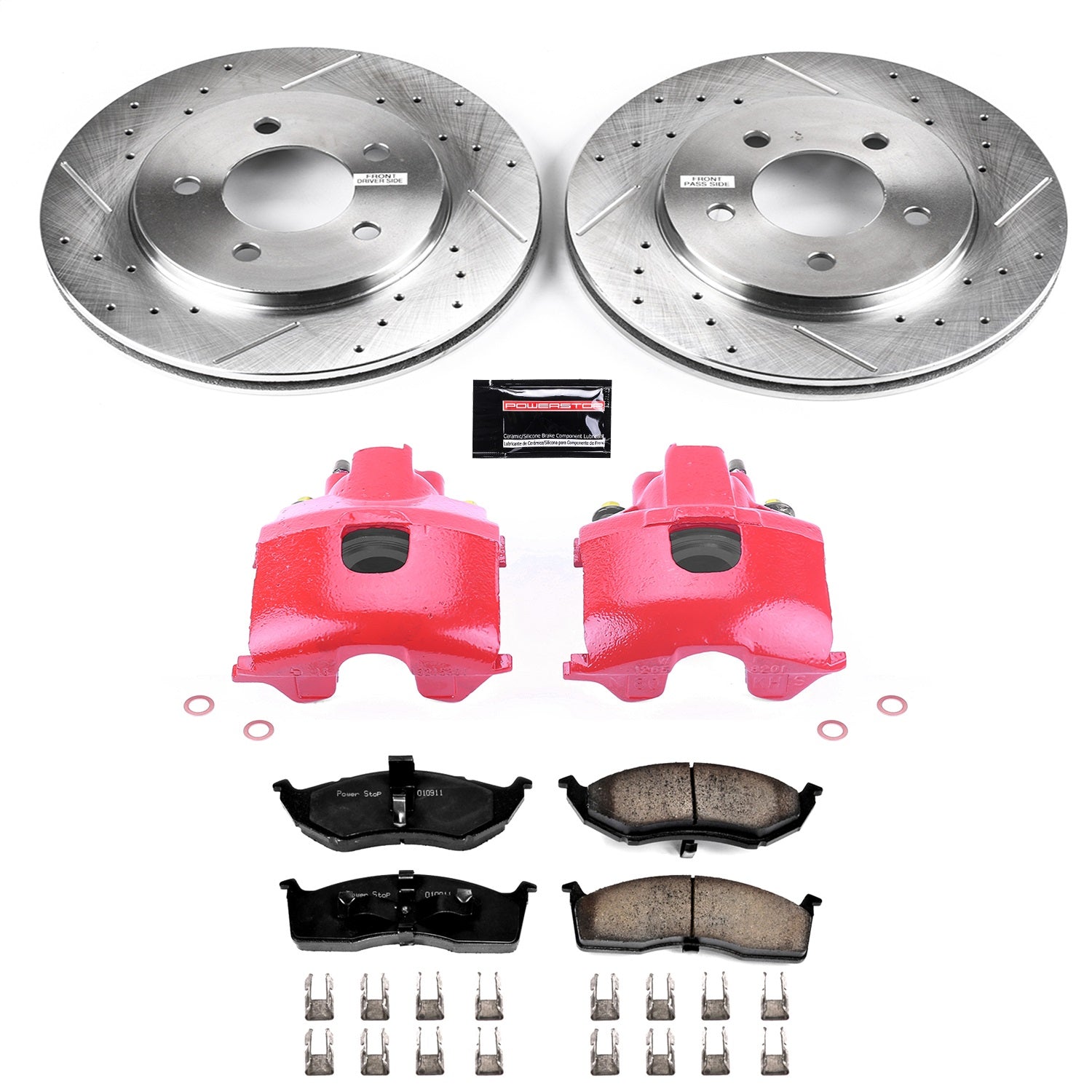 PowerStop Front Z23 Evolution Sport Brake Kit w/ Calipers | Chrysler Grand Voyager (KC2140)
