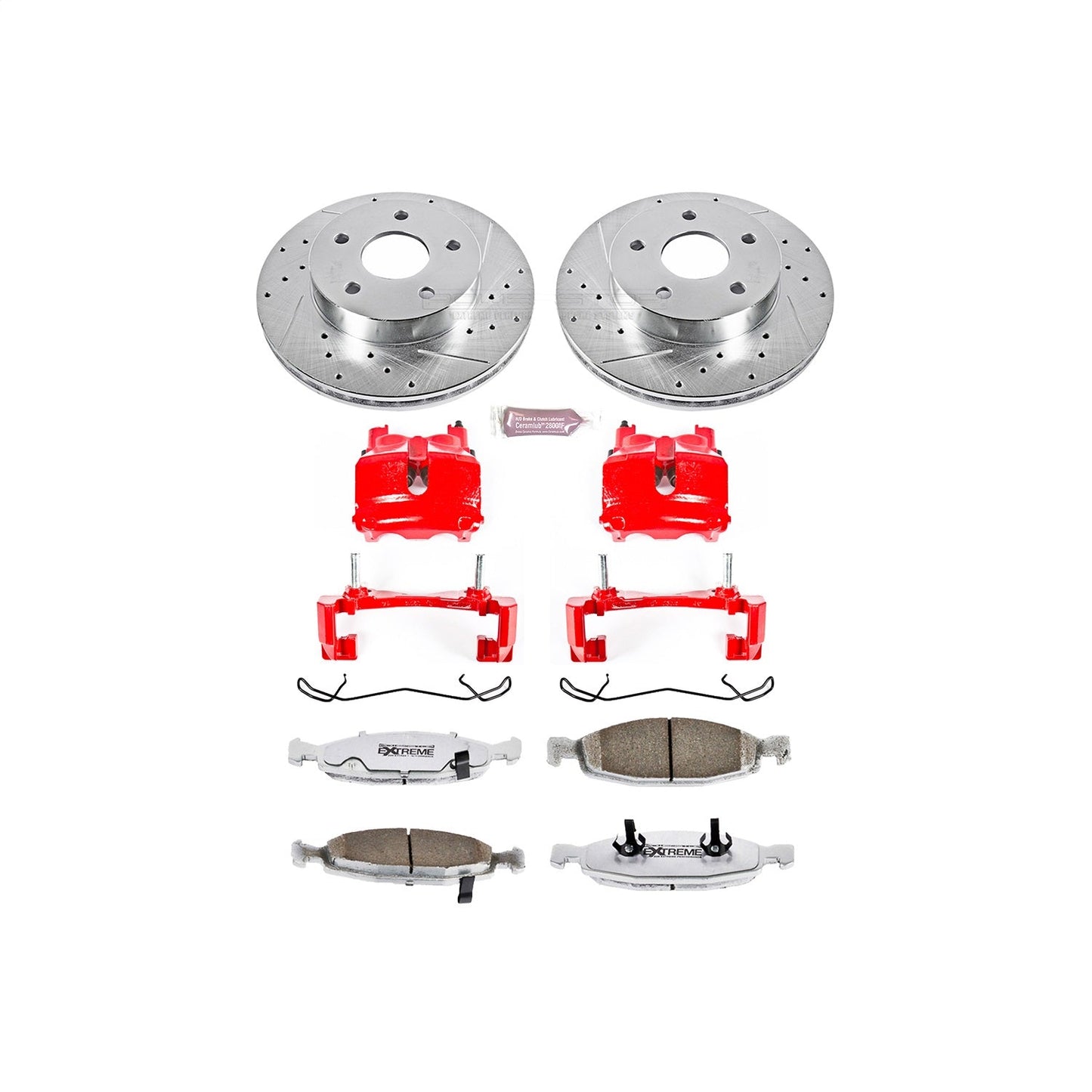 PowerStop Front Z26 Street Warrior Brake Kit w/ Calipers | Jeep Grand Cherokee (1999–2002) (KC2147-26)