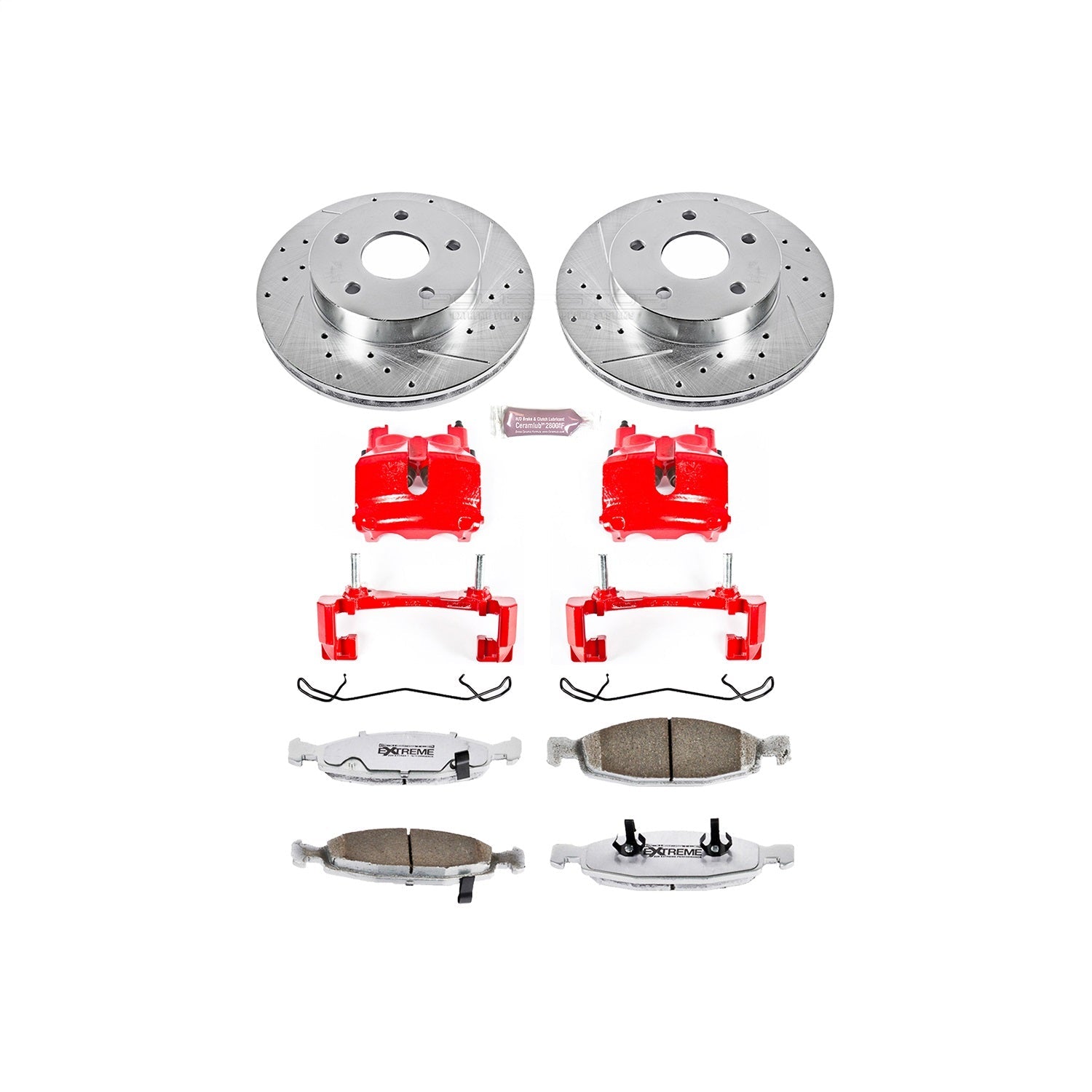 PowerStop Front Z26 Street Warrior Brake Kit w/ Calipers | Jeep Grand Cherokee (1999–2002) (KC2147-26)