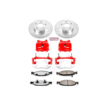 PowerStop Front Z36 Truck & Tow Brake Kit w/ Calipers | Jeep Grand Cherokee 1999–2002 (KC2147-36)