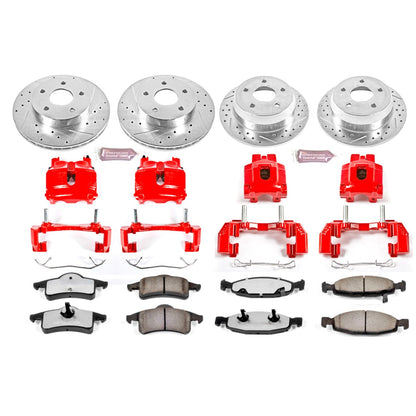 PowerStop Front & Rear Z36 Truck & Tow Brake Kit w/ Calipers | Jeep Grand Cherokee 1999–2002 (KC2148-36)