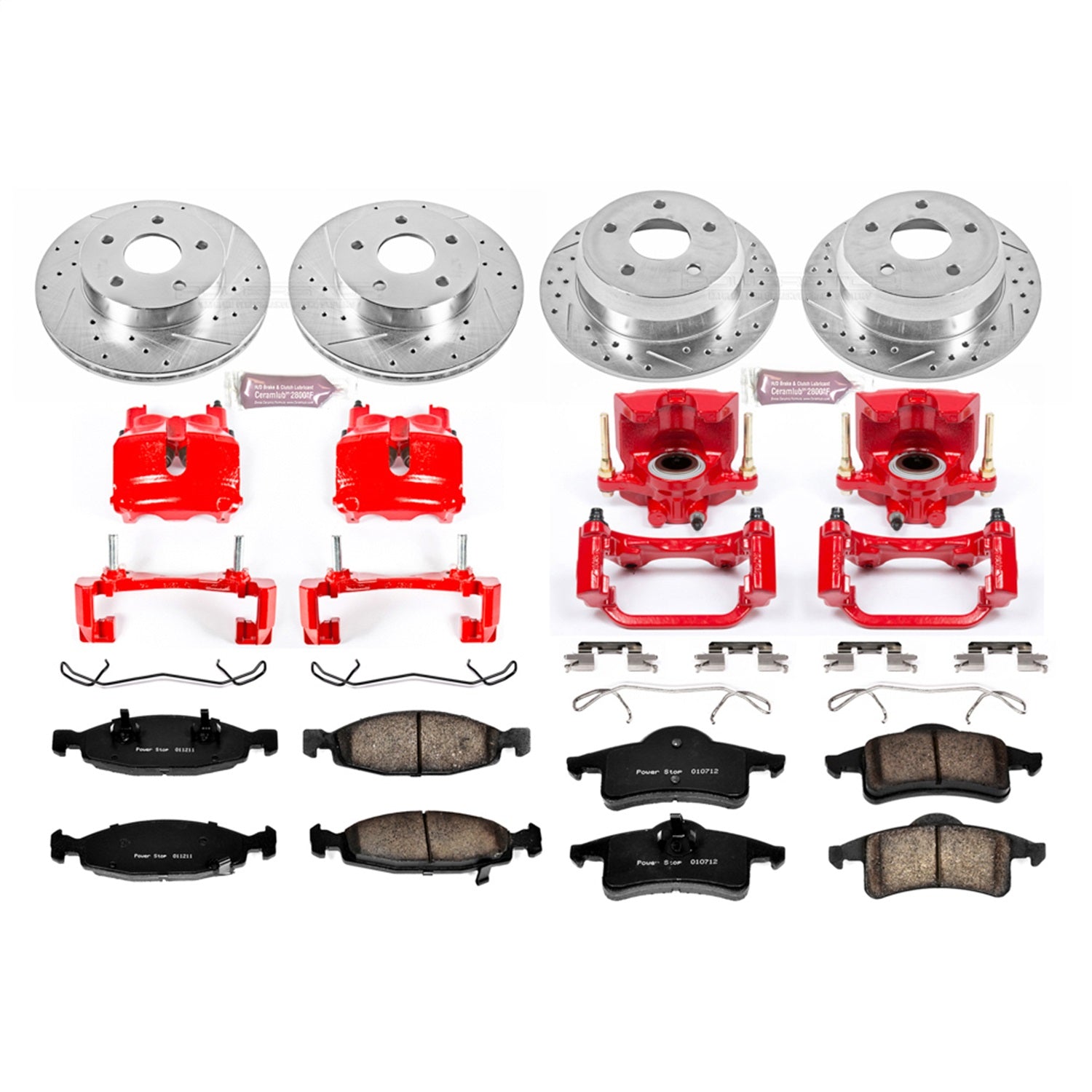PowerStop Front & Rear Z23 Evolution Sport Brake Kit w/ Calipers | Jeep Grand Cherokee (1999–2002) (KC2148)