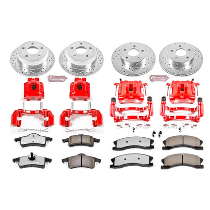 PowerStop Front & Rear Z36 Truck & Tow Kit w/ Calipers | Jeep Grand Cherokee (1999–2004) (KC2150-36)