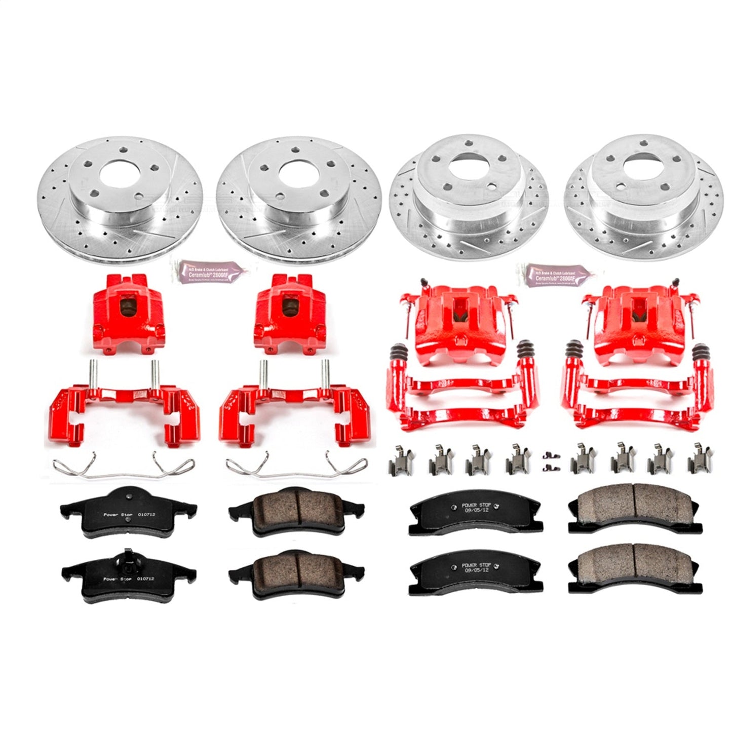PowerStop Front & Rear Z23 Evolution Sport Brake Kit w/ Calipers | Jeep Grand Cherokee (1999–2004) (KC2150)