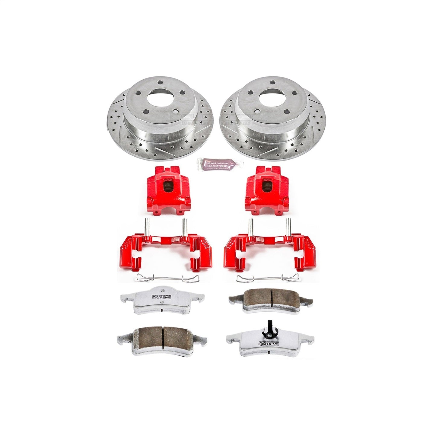 PowerStop Rear Z26 Street Warrior Brake Kit w/ Calipers | Jeep Grand Cherokee 1999–2004 (KC2151-26)