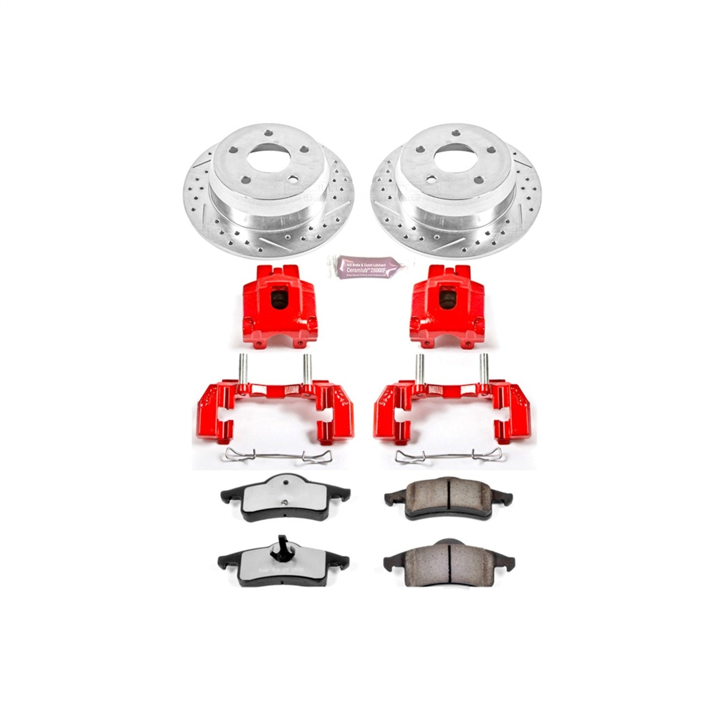 PowerStop Rear Z36 Truck & Tow Brake Kit w/ Calipers | Jeep Grand Cherokee (1999–2004) (KC2151-36)