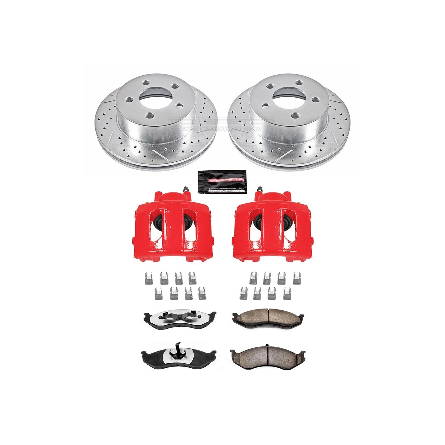 PowerStop Front Z36 Truck & Tow Brake Kit w/ Calipers | Jeep Cherokee 1999–2001 (KC2152-36)