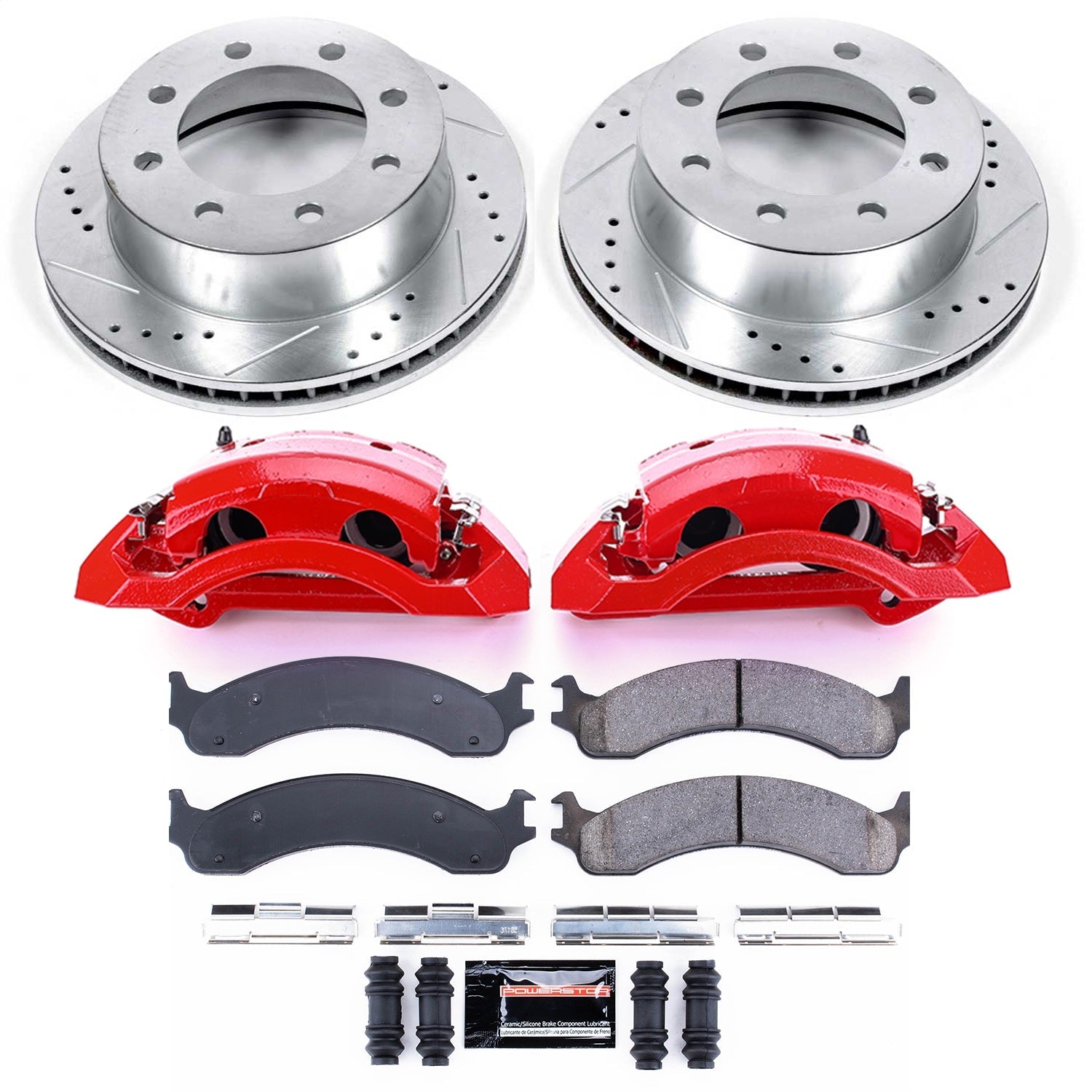 PowerStop Front Z23 Evolution Sport Brake Kit w/ Calipers | Dodge Ram 2500 (2000–2002) (KC2156)