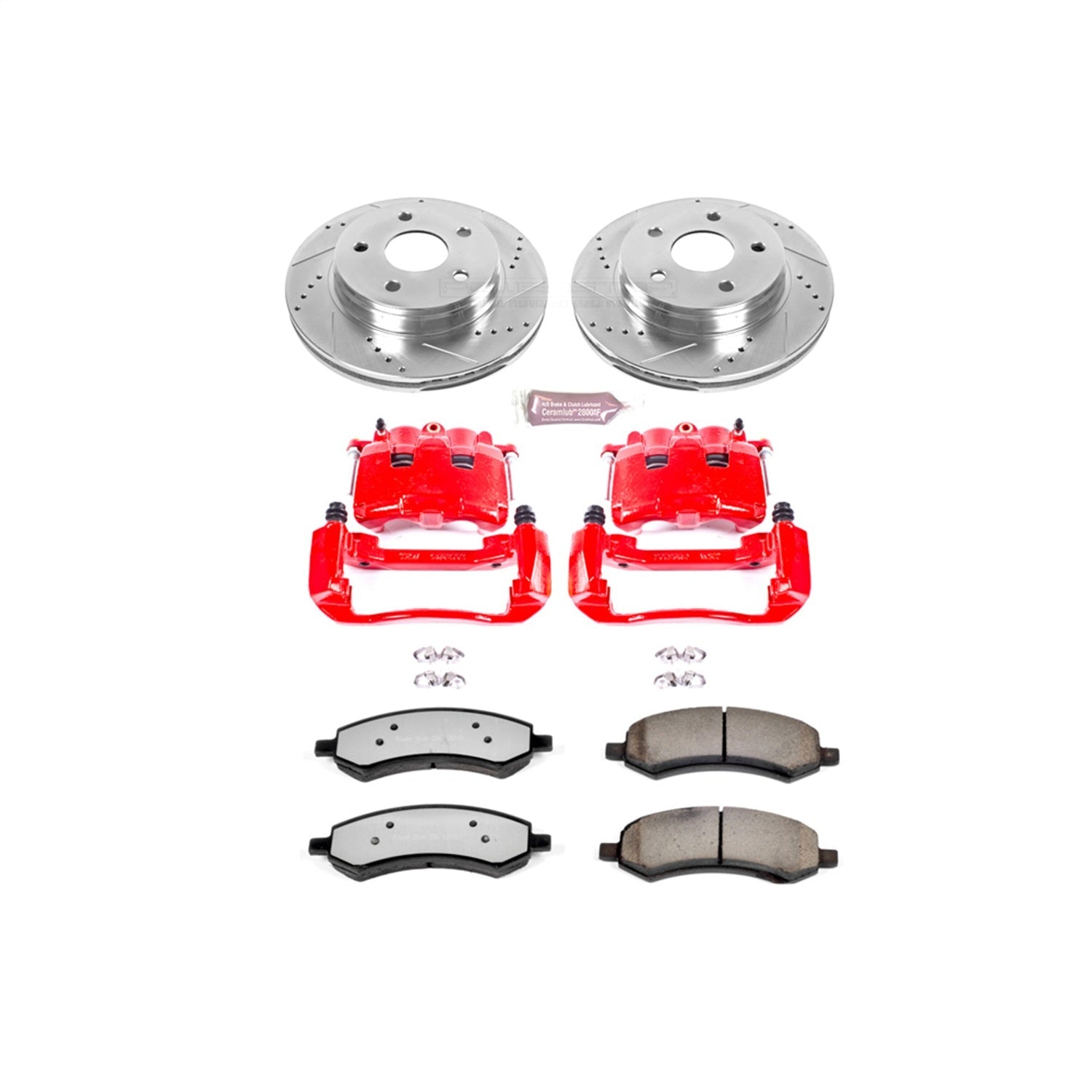 PowerStop Front Z36 Truck & Tow Kit w/ Calipers | Dodge Ram 1500 (2006–2008) (KC2163-36)