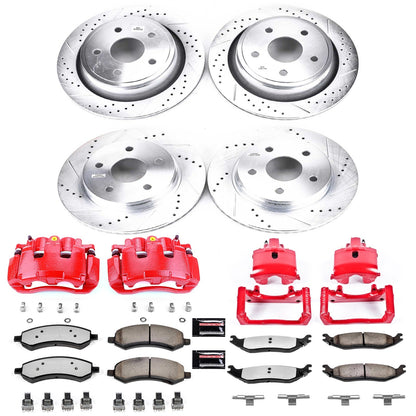 PowerStop Front & Rear Z36 Truck & Tow Kit w/ Calipers | Chrysler Aspen (2007–2009) (KC2164A-36)