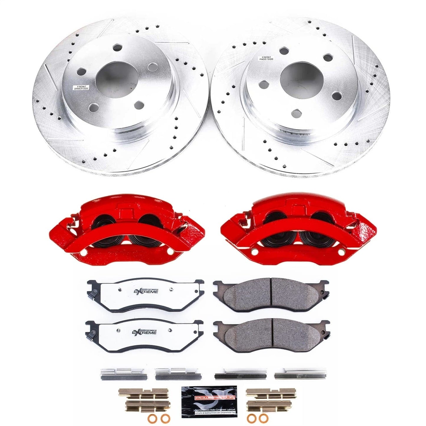 PowerStop Front Z36 Truck & Tow Kit w/ Calipers | Dodge Durango (2004–2006) (KC2165A-36)