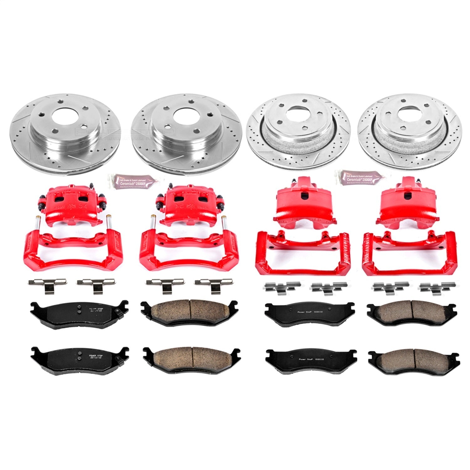 PowerStop Front & Rear Z23 Evolution Sport Brake Kit w/ Calipers | Dodge Ram 1500 (2003–2005) (KC2168)