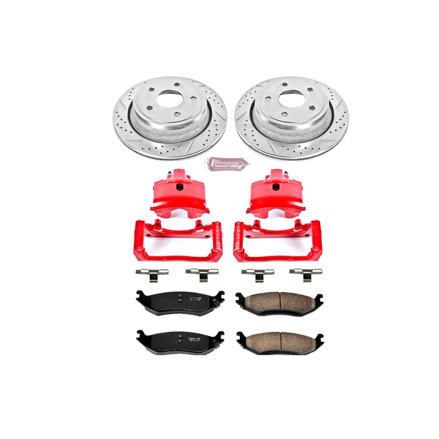 PowerStop Rear Z23 Evolution Sport Brake Kit w/ Calipers | Chrysler Aspen (2007–2009) (KC2172)