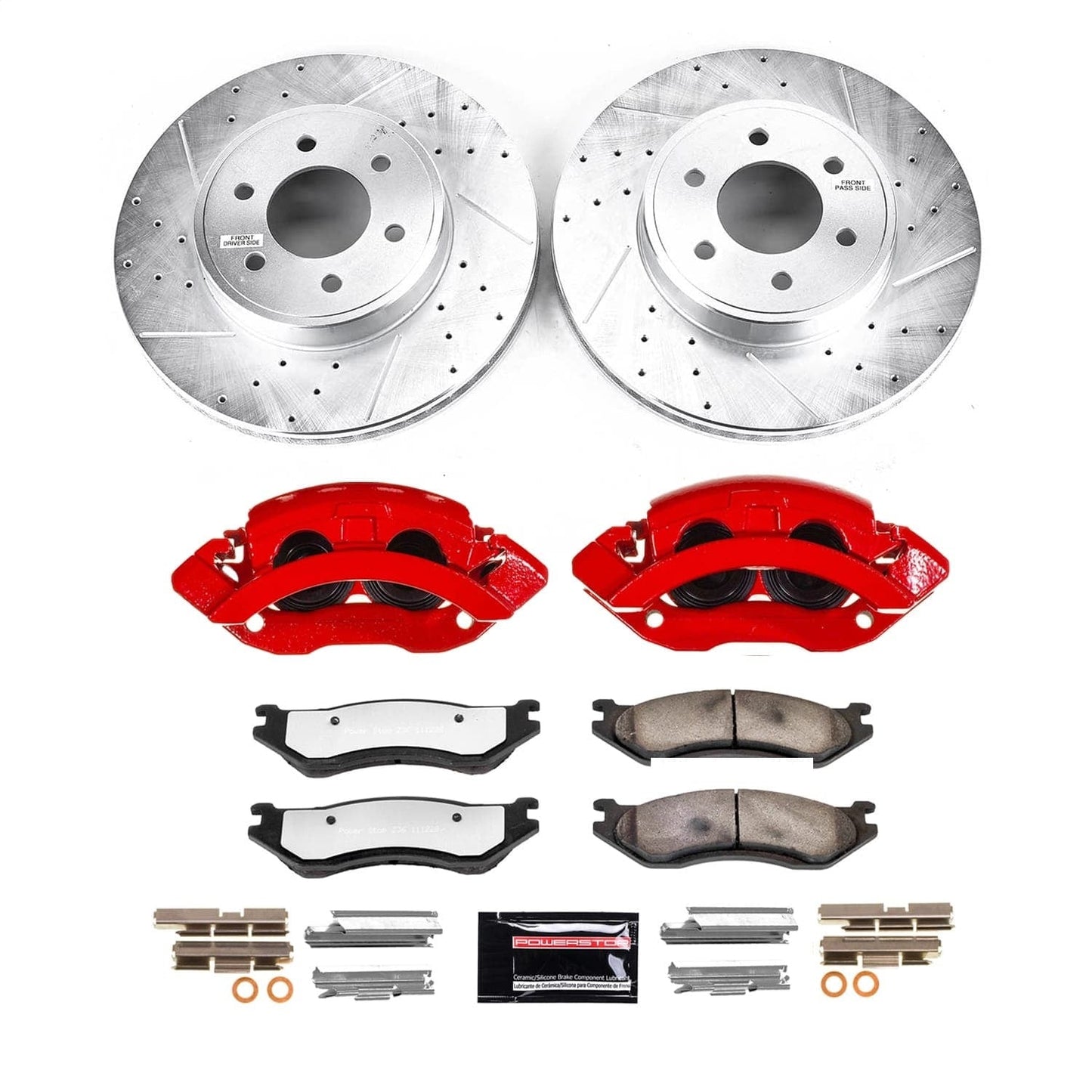 PowerStop Front Z36 Truck & Tow Kit w/ Calipers | Dodge Durango (2003) (KC2178-36)