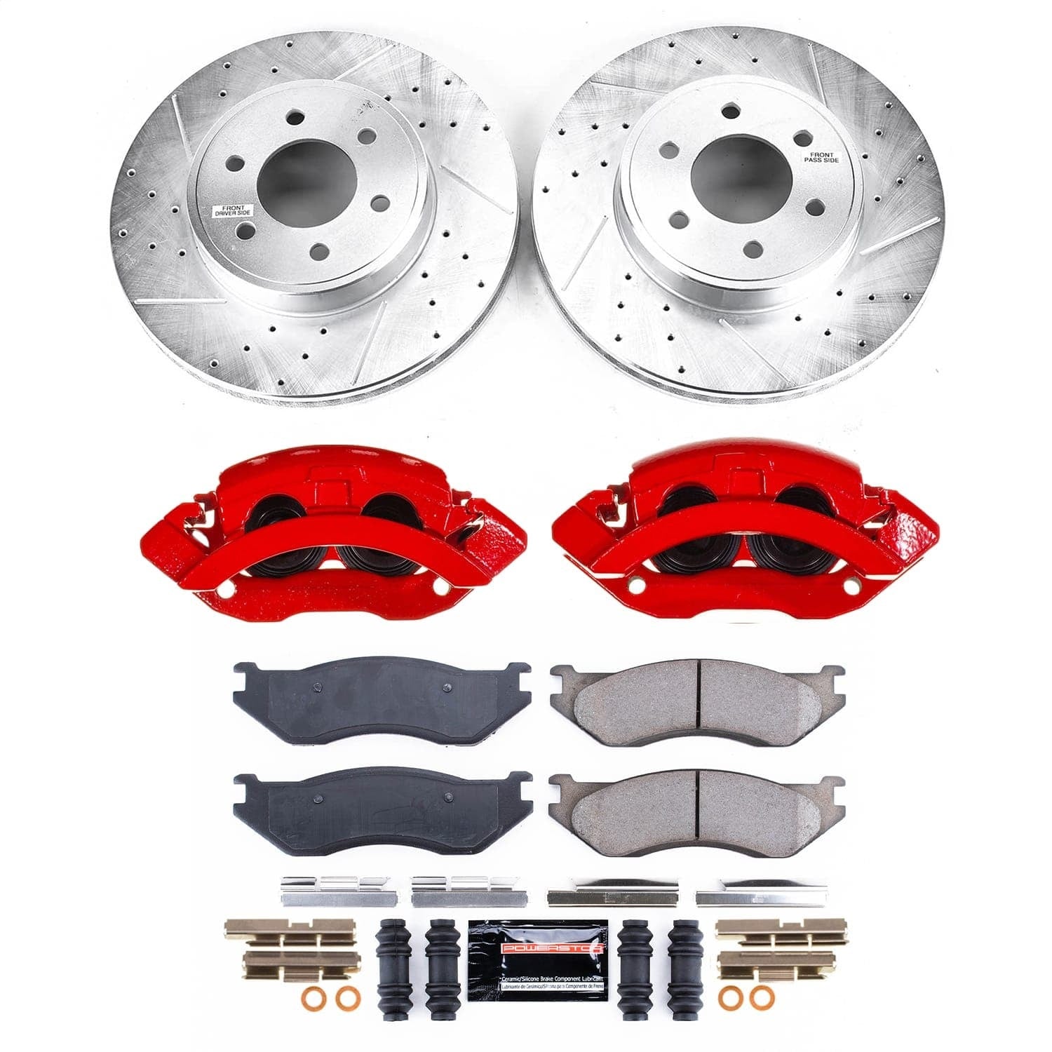 PowerStop Front Z23 Evolution Kit w/ Calipers | Dodge Durango (2003) (KC2178)