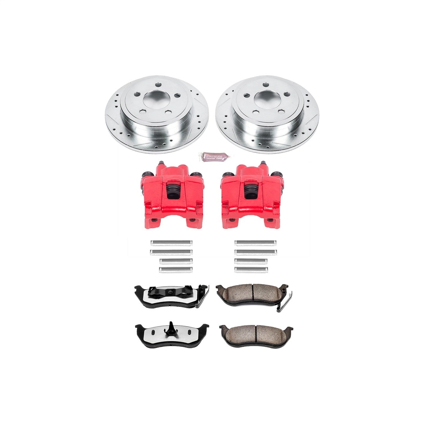 PowerStop Rear Z36 Truck & Tow Brake Kit w/ Calipers | Jeep Liberty (2003–2007) (KC2197-36)
