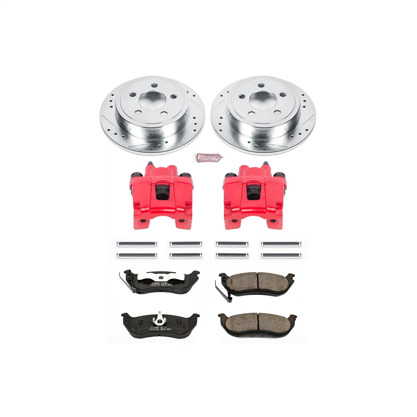 PowerStop Rear Z23 Evolution Sport Brake Kit w/Calipers | Jeep Liberty (2003–2007) (KC2197)