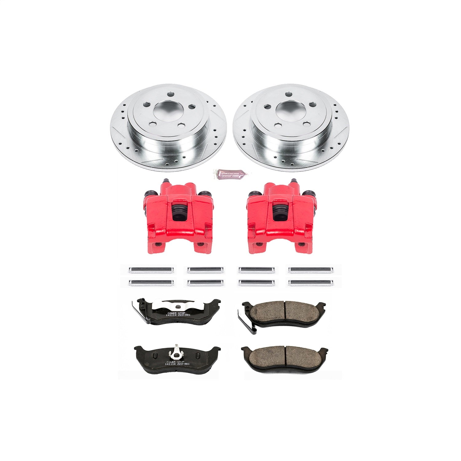 PowerStop Rear Z23 Evolution Sport Brake Kit w/Calipers | Jeep Liberty (2003–2007) (KC2197)