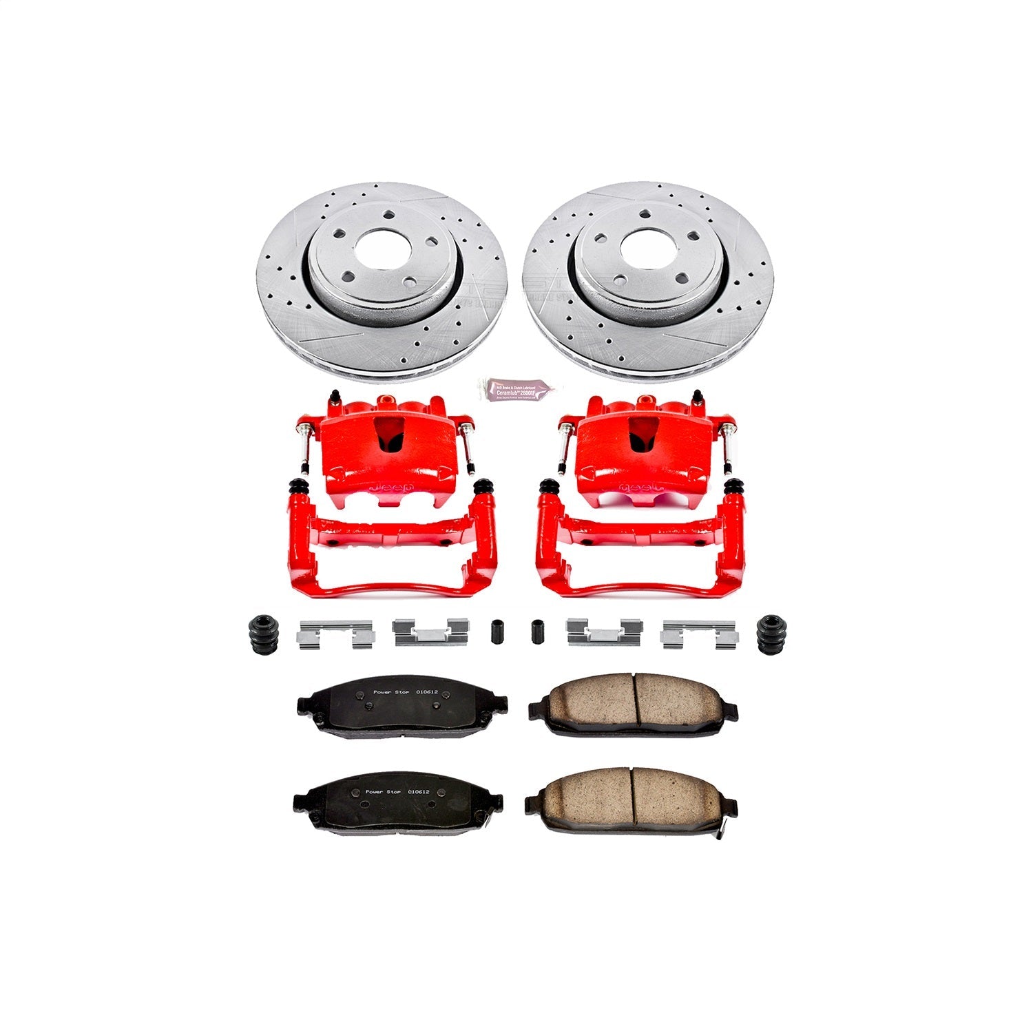 PowerStop Front Z23 Evolution Sport Brake Kit w/ Calipers | Jeep Commander (2006–2010) (KC2219)
