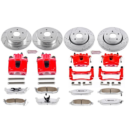PowerStop Front & Rear Z26 Street Kit w/ Calipers | Jeep Commander (2006–2010) (KC2220-26)
