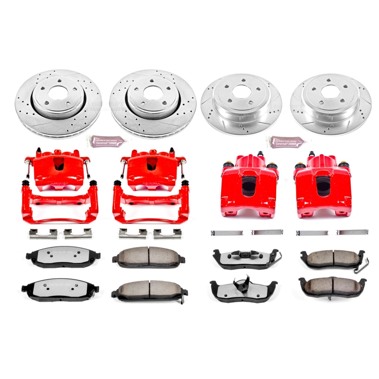 PowerStop Front & Rear Z36 Truck & Tow Kit w/ Calipers | Jeep Commander 2006–2010 (KC2220-36)