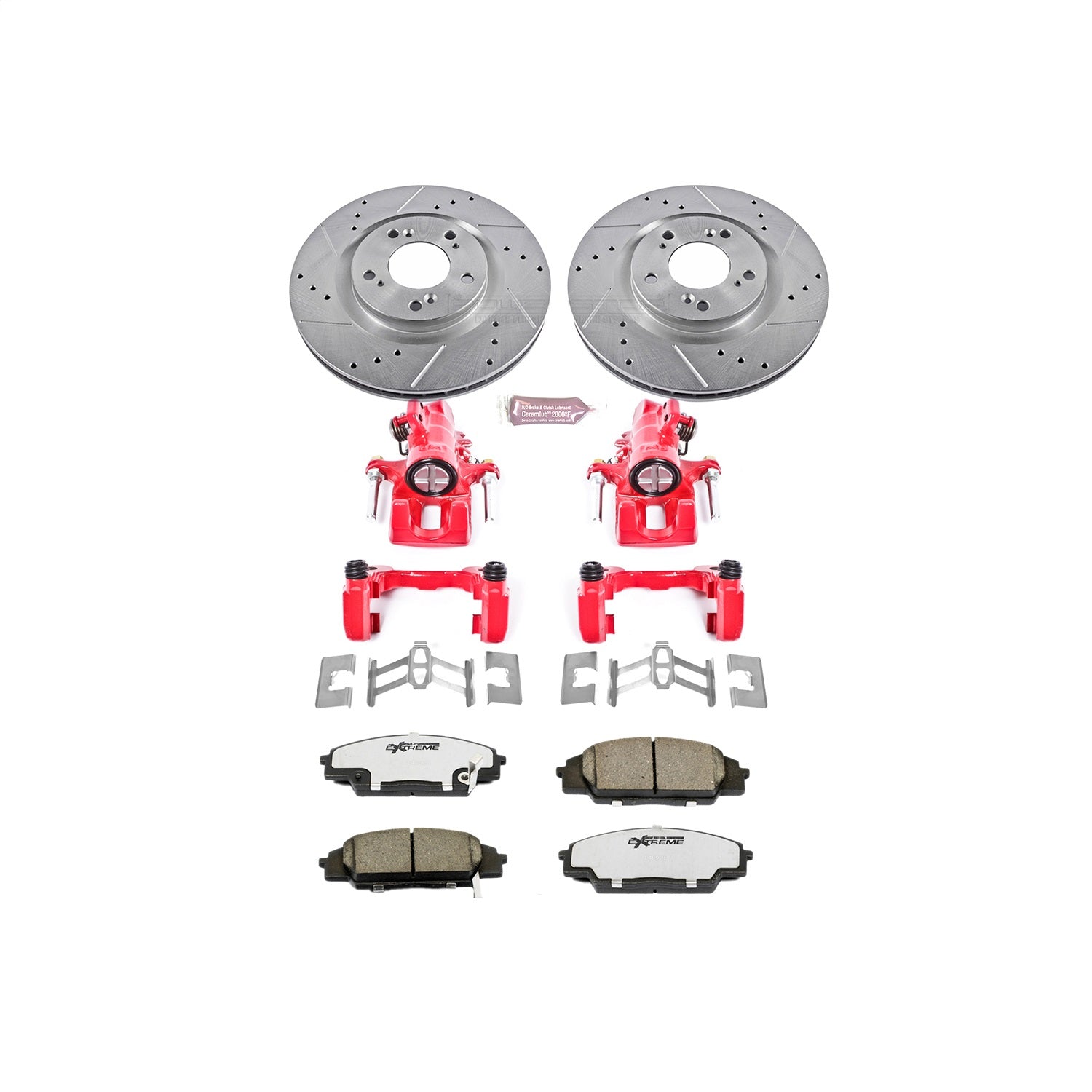 PowerStop Front Z26 Street Warrior Brake Kit w/ Calipers | Honda S2000 (2000–2009) (KC2276-26)