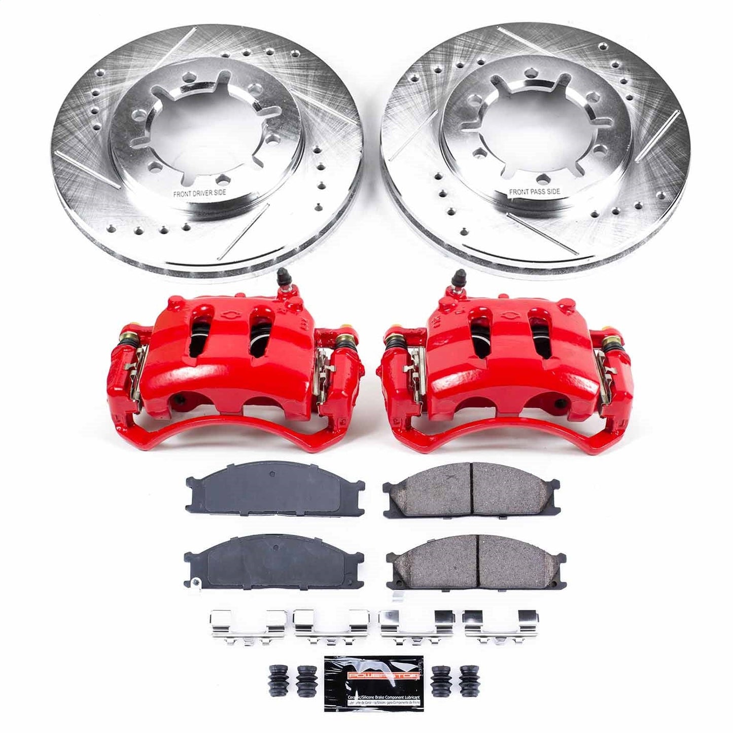 PowerStop Front Z23 Evolution Kit w/ Calipers | Nissan Frontier (1999–2002) (KC2278A)