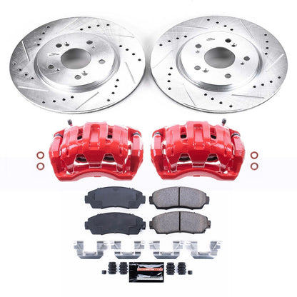 PowerStop Front Z23 Evolution Sport Brake Kit w/ Calipers | Acura RDX (2007–2012) (KC228)