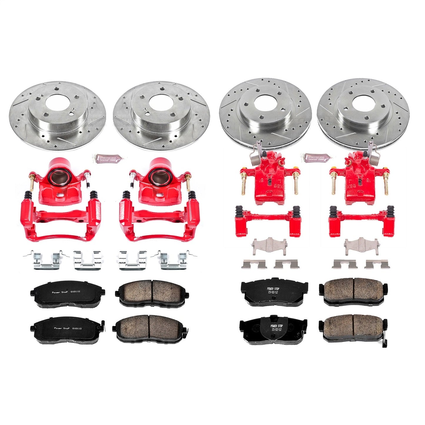 PowerStop Front & Rear Z23 Evolution Sport Brake Kit w/Calipers | Infiniti I30 (2000–2001) (KC2281)