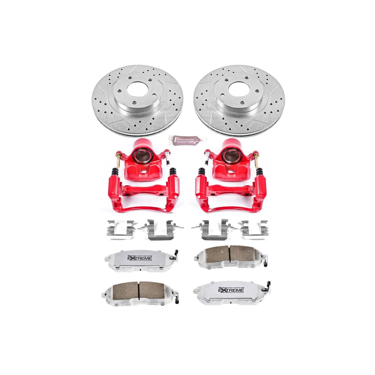 PowerStop Front Z26 Street Warrior Brake Kit w/ Calipers | Infiniti I35 (2002–2004) (KC2282-26)
