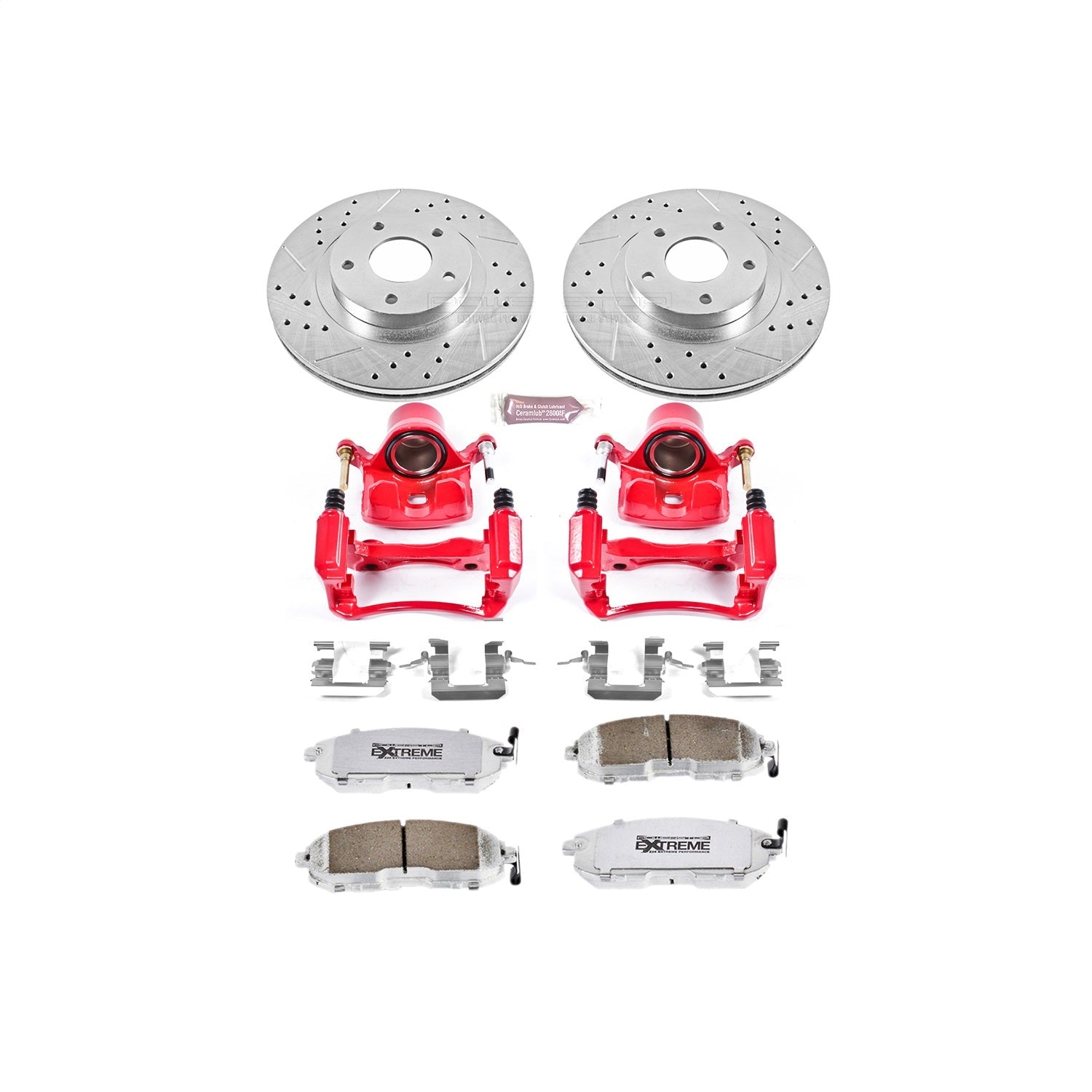 PowerStop Front Z26 Street Warrior Brake Kit w/ Calipers | Infiniti I35 (2002–2004) (KC2282-26)
