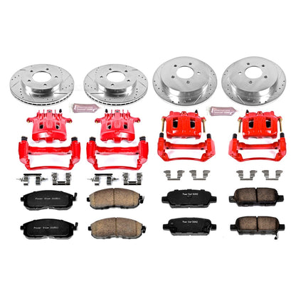 PowerStop Front & Rear Z23 Evolution Sport Brake Kit w/ Calipers | Nissan Altima (2002–2006) (KC2283)