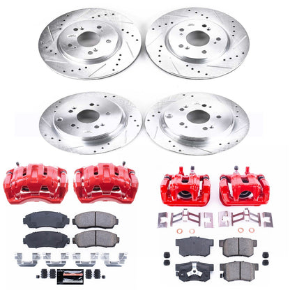 PowerStop Front & Rear Z23 Evolution Sport Brake Kit w/ Calipers | Honda CR-V (2007–2011) (KC229)