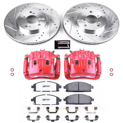 PowerStop Front Z36 Truck & Tow Brake Kit w/ Calipers | Acura MDX (2003–2006) (KC2290-36)