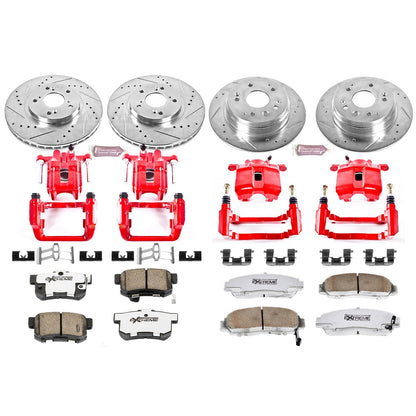 PowerStop Front & Rear Z26 Street Warrior Brake Kit w/ Calipers | Acura TL 1999–2003 (KC2295-26)