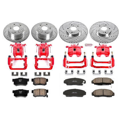 PowerStop Front & Rear Z23 Evolution Sport Brake Kit w/ Calipers | Acura TL (1999–2003) (KC2295)
