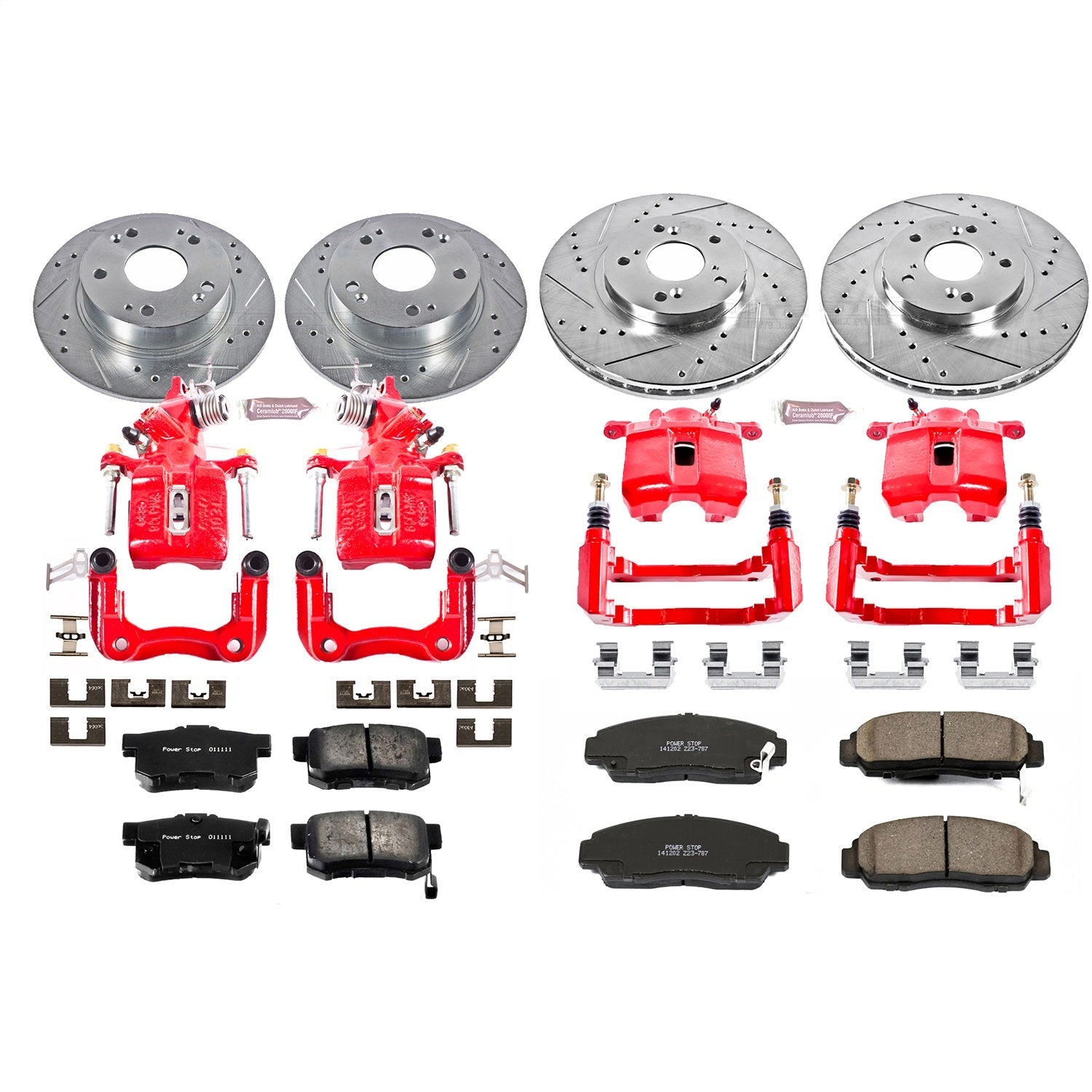 PowerStop Front & Rear Z23 Evolution Sport Brake Kit w/ Calipers | Acura TSX (2004–2008) (KC2297)