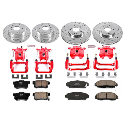 PowerStop Front & Rear Z23 Evolution Sport Brake Kit w/ Calipers | Acura TL (2004–2008) (KC2298)