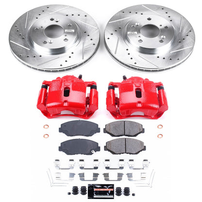 PowerStop Front Z23 Evolution Sport Brake Kit w/ Calipers | Honda Pilot (2003–2008) (KC2302)