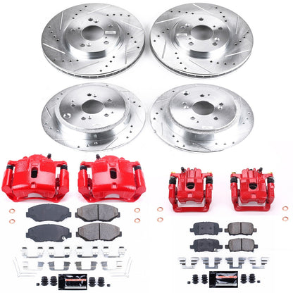 PowerStop Front & Rear Z23 Evolution Sport Brake Kit w/ Calipers | Honda Pilot (2003–2008) (KC2303)