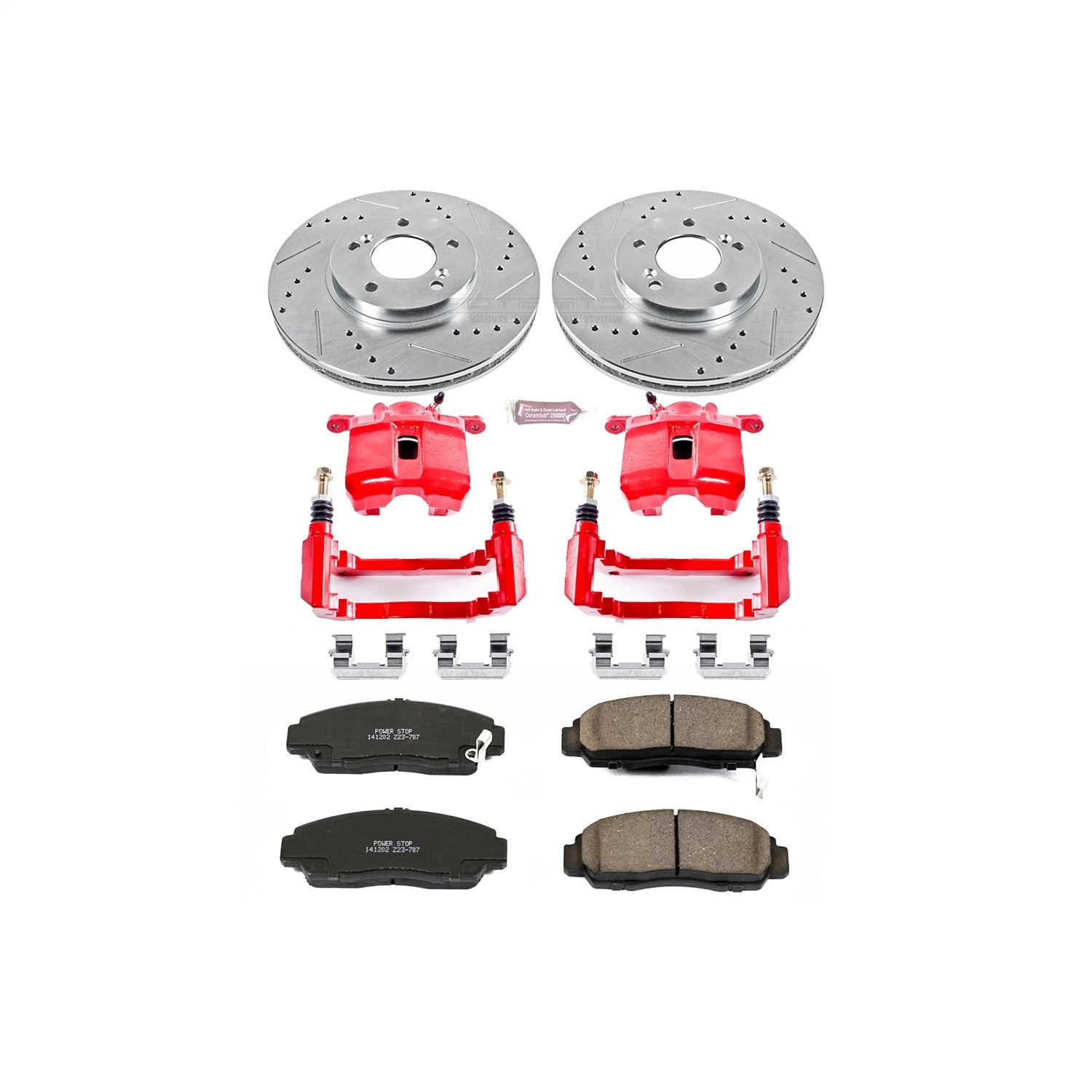 PowerStop Front Z23 Evolution Sport Brake Kit w/ Calipers | Acura RL (1999–2004) (KC2309)