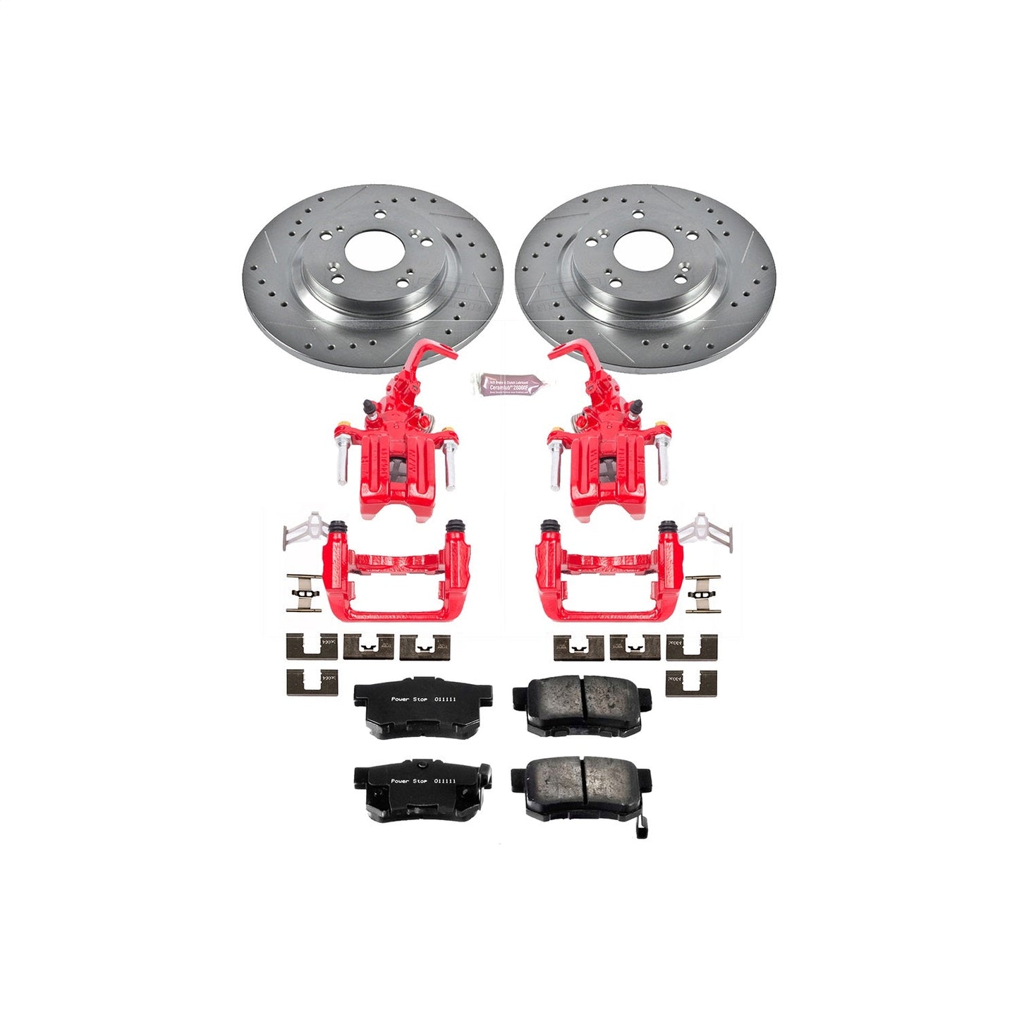 PowerStop Rear Z23 Evolution Sport Brake Kit w/ Calipers | Honda S2000 (2000–2009) (KC2310)