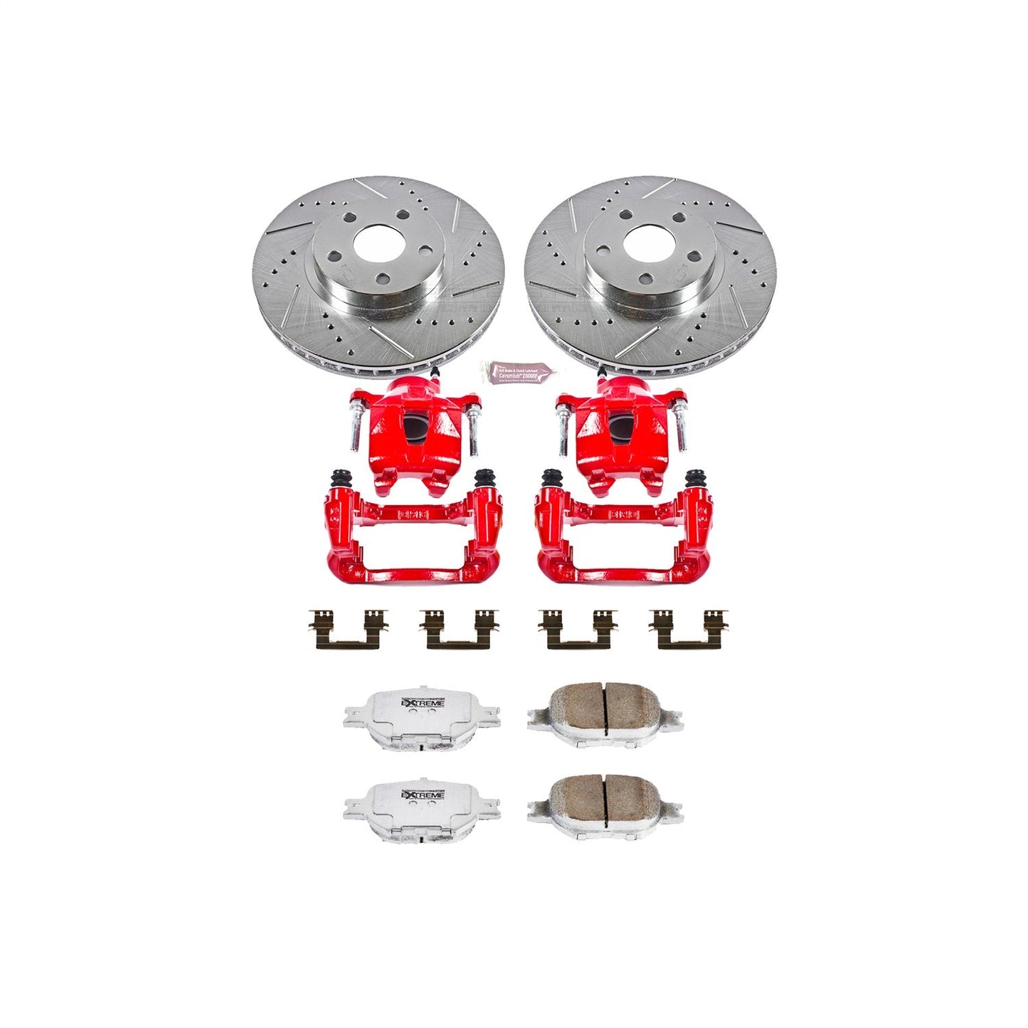 PowerStop Front Z26 Street Warrior Brake Kit w/ Calipers | Scion tC (2005–2010) (KC2313-26)