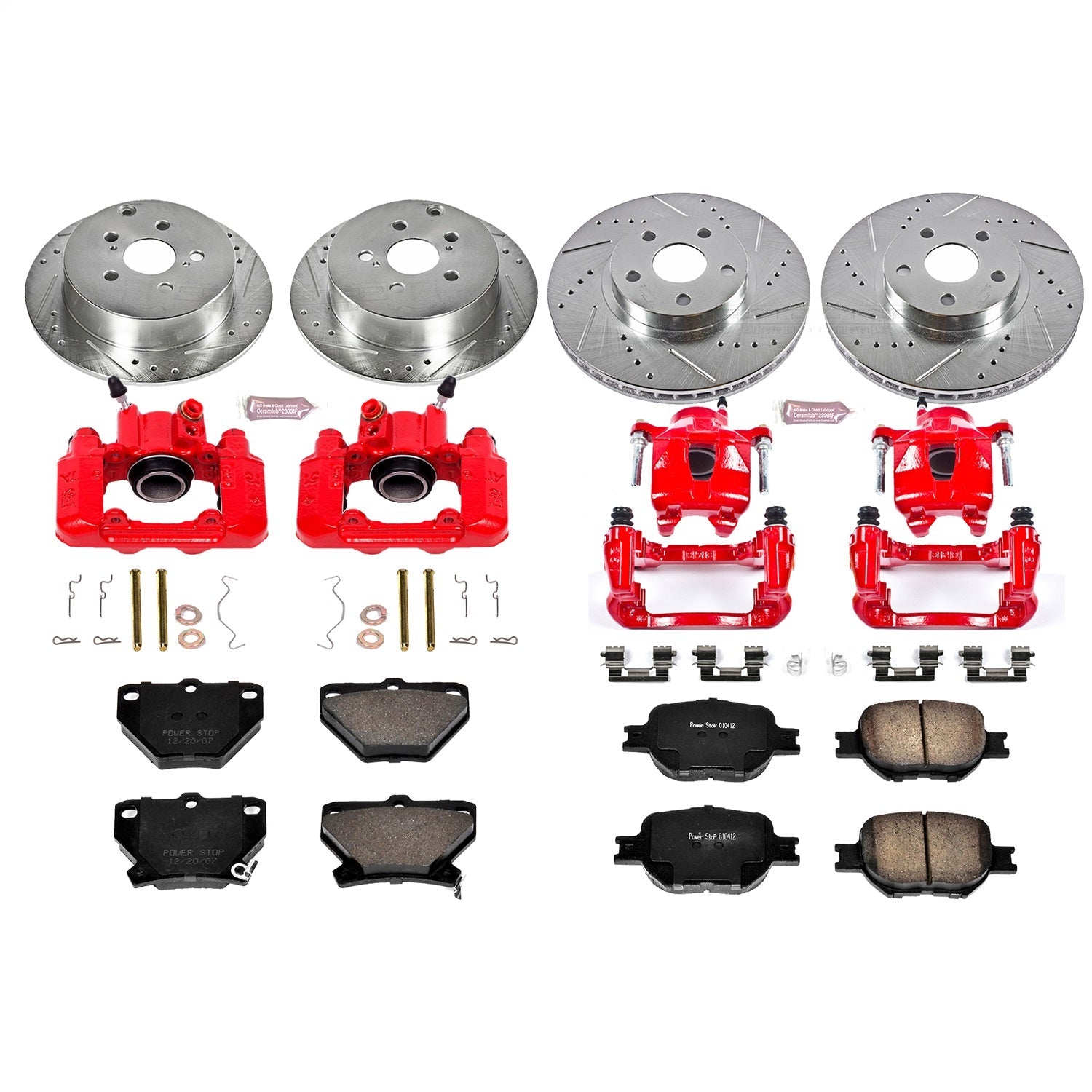 PowerStop Front & Rear Z23 Evolution Sport Brake Kit w/ Calipers | Toyota Celica (2003–2005) (KC2314A)