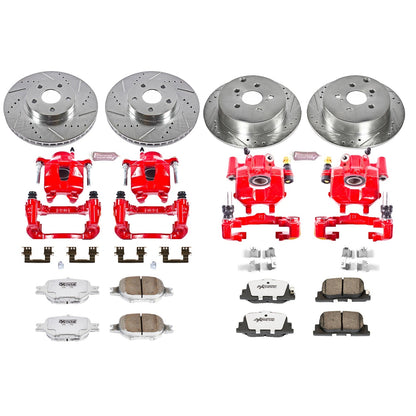 PowerStop Front & Rear Z26 Street Warrior Brake Kit w/ Calipers | Scion tC (2005–2010) (KC2315-26)