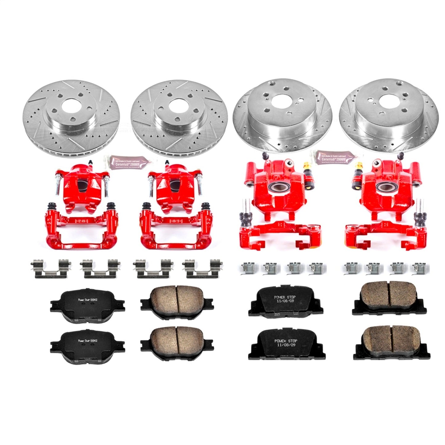 PowerStop Front & Rear Z23 Evolution Sport Brake Kit w/ Calipers | Scion tC (2005–2010) (KC2315)